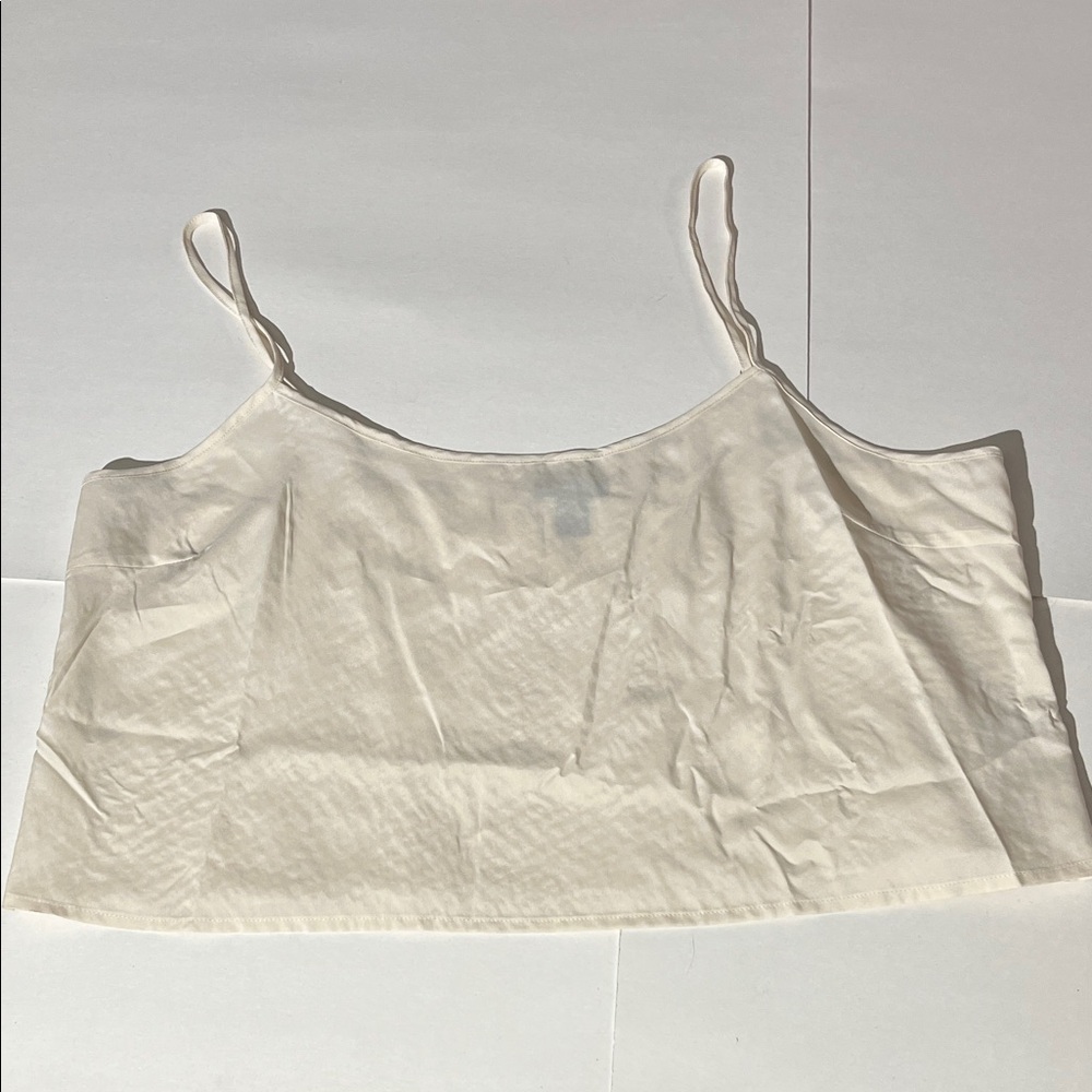 Halogen Nordstrom Cream Cropped Tank Top Womens XL NWOT Summer Lightweight Cami